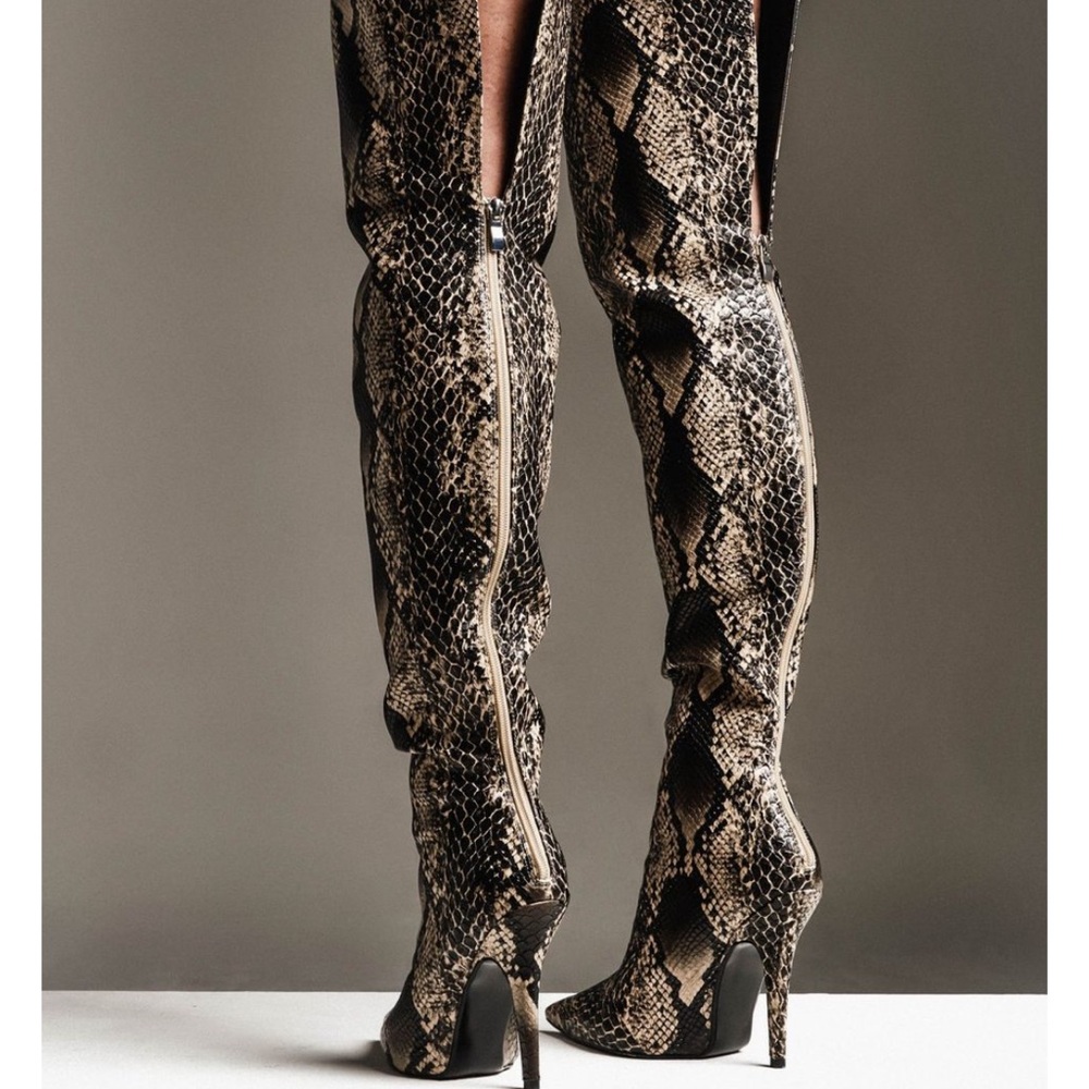 Snakeskin Pattern Women's Boots